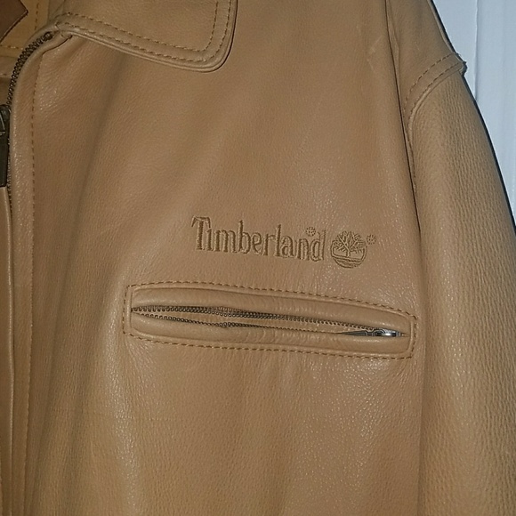 Timberland camel colored leather jacket- XXL - Picture 2 of 6